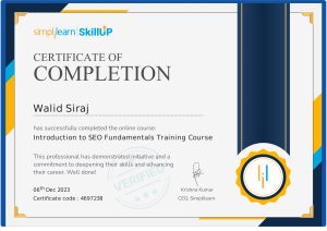 SEO Certificated